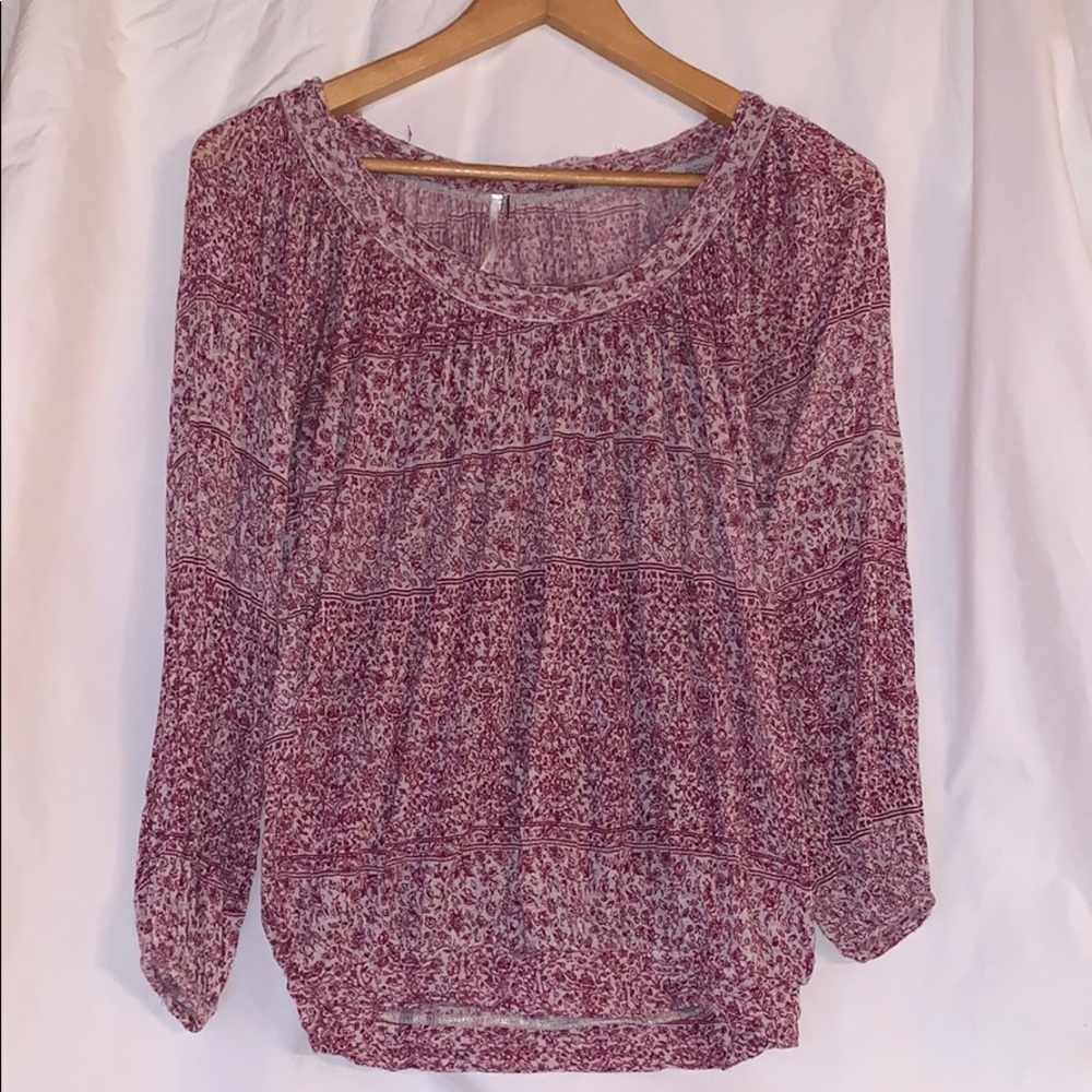 Free people Floral Patterned Blouse